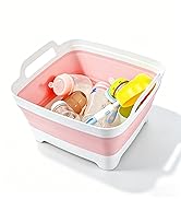 GIMWA Collapsible Wash Basin for Baby Bottles - 2.4 Gallons Portable Wash Bin for RV Camping Sink...
