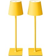 CHLORANTHUS 2 Pack Cordless Table Lamps, 3 Colors Stepless Dimming, 5000mAh Rechargeable Battery ...