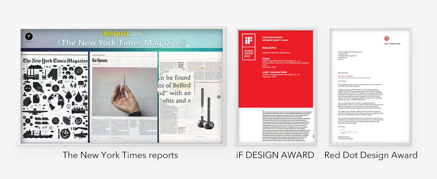BEBIRD PRO NOTE5 NEW YORK TIMES REPORTS IF DESIGN AWARD RED DOT DESIGN AWARD