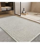 PADOOR-Bath Mat-Super Absorbent Chenille Bathroom Mats-Rubber Backed Bath Mats for Bathroom Non S...