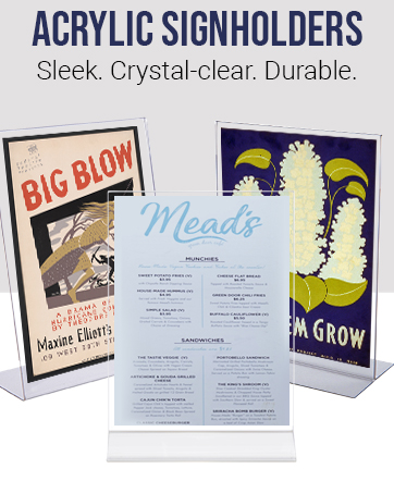 Multiple styles and sizes for you display needs