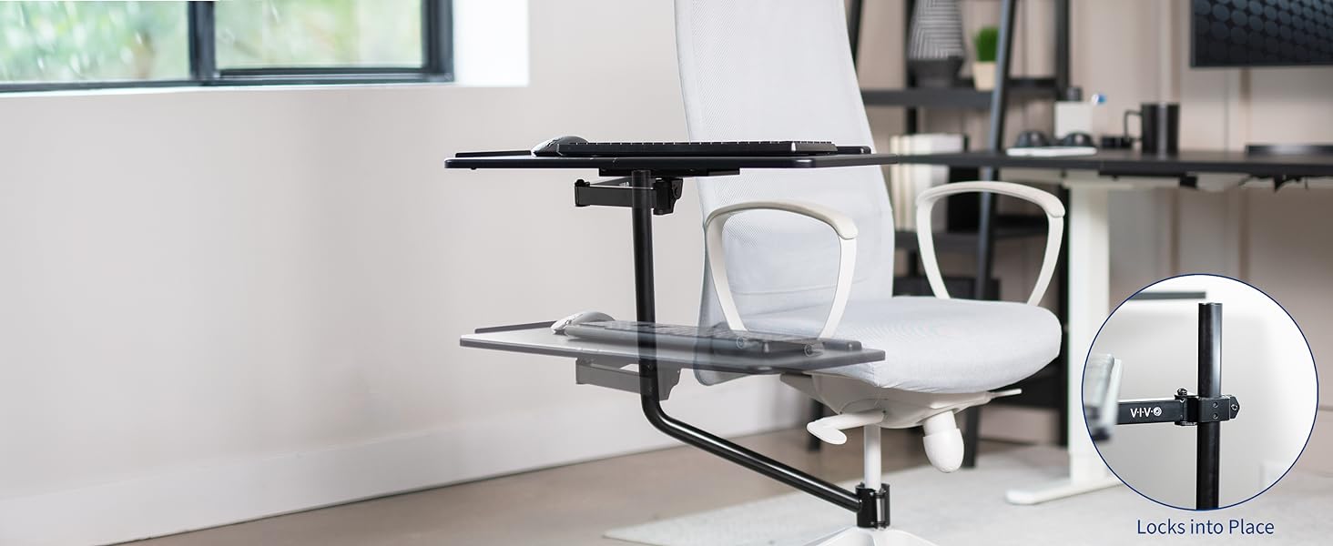 chair mount keyboard tray