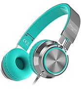 Elecder i39 Headphones with Microphone Foldable Lightweight Adjustable On Ear Headsets with 3.5mm...