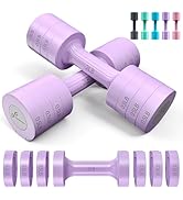 Adjustable Dumbbells Hand Weights Set: Sportneer 5 lb Dumbbells Set of 2 Each 2lb 3lb 4lb 5lb Fre...