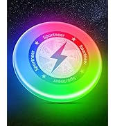 Sportneer Flying Disc, Glow in The Dark LED Flying Disc, Rechargeable LED Flying Disc, Colorful L...