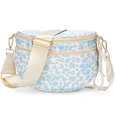 CEUTNIZ Floral Bum Bag Crossbody Bag for Women Spacious Bum Bags Nylon Crossbody Fanny Packs Fash...