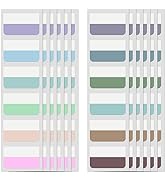 240 Pcs Sticky Index Tabs, Colored Book Sticky Tabs for Notebooks, Repositionable Page Tabs for N...