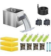 Carefree Fish Koi Pond Filter Box Stainless Steel Garden Water Waterfall Filtration Outdoor Horse...