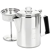 Cididu Camping Coffee Pot Stainless Steel, Coffee Pot Outdoors, Durable Stove Top Brew Coffee Mak...