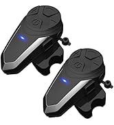 Motorcycle Bluetooth Headset,New Version THOKWOK BT-S3 1000m Helmet Headphones for Snowmobile Mot...