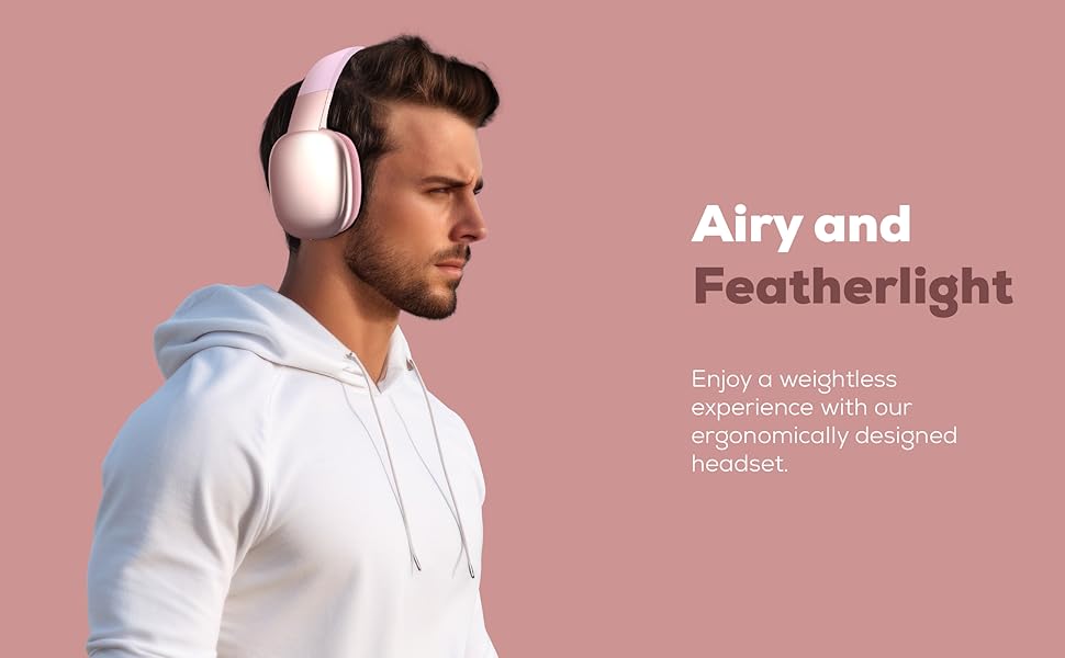 Comfortable Over Ear Bluetooth Headphones, Adjustable On Ear Headphones, Noise Isolation Lightweight
