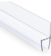 AmazerBath 5 PCS Shower Door Side Seal Strip for 3/8 Inch Glass - 15.75 Inches x 5, 5 Sections Se...