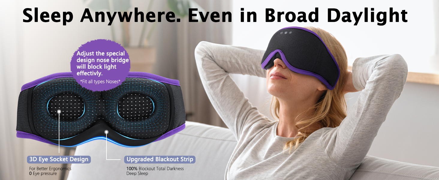 sleep mask with bluetooth headphones