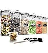Wildone Cereal Storage Containers Set, Large BPA Free Plastic Airtight Food Storage Containers 4L...