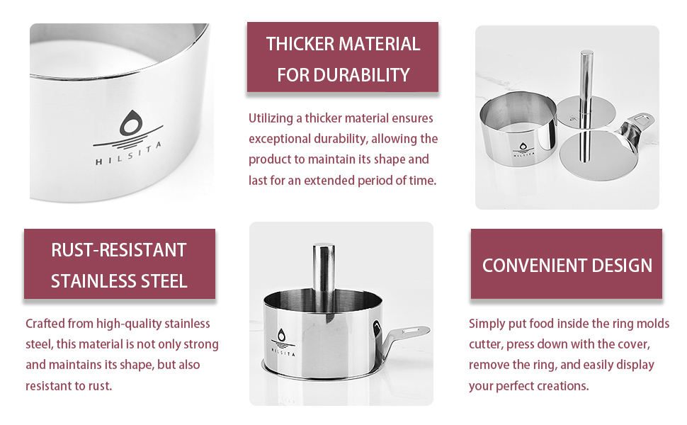 Rice mold; Ring mold; Food molds; Cake rings for baking; Cake mold for baking; Rice shaper mold