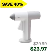 HOTO Cordless Hot Glue Gun, Minimalist Style, 30s Heating Fast, Smart Power-off, Compact Size, In...