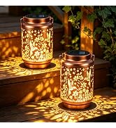 Hummingbird Solar Lanterns Outdoor Waterproof Hanging Metal Solar Garden Lights Decor Gifts for W...