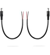 GINTOOYUN 2 Pack DC6330 Power Pigtails Cable, DC 6.3mm x 3.0mm Male Plug Jack to Bare Wire Open E...