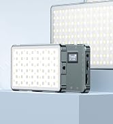 ENEGON RGB Video Light, Built-in 4000mAh Rechargeable Battery LED Camera Light Full Color 24 Comm...