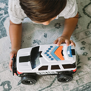 LED Flashing Lights Electronic Car Sounds Push Button Activated