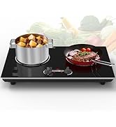 VBGK Induction Cooktop,110V 4000W Countertop burners with Knob Control,9 Power Levels, Kids Lock ...