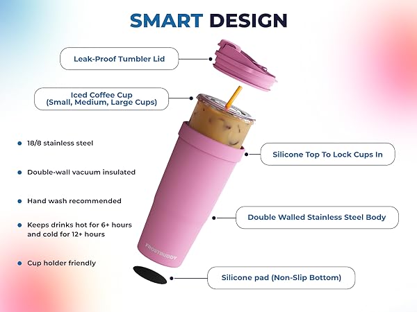 18/8 stainless steel Double-wall vacuum insulated Hand wash recommended