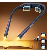Glocusent Ergonomic Reading Lights for Books in Bed, 1600mAh Rechargeable Book Light for 100 Hrs ...