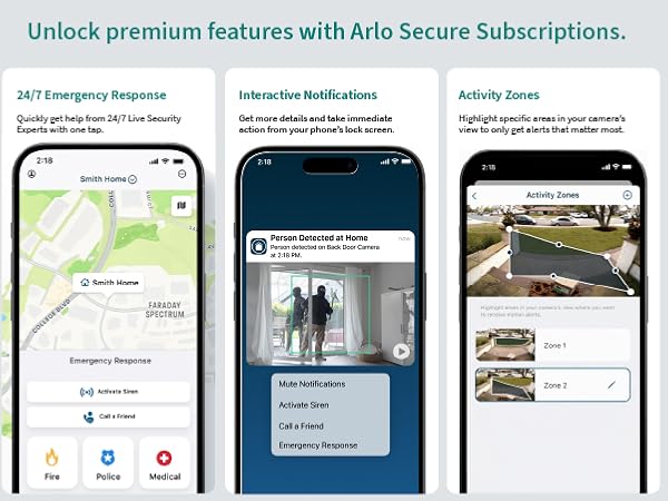 unlock premium features with arlo secure subscriptions