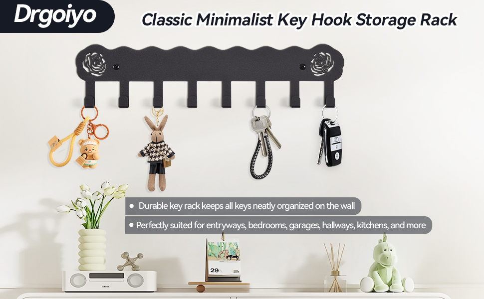 Classic Minimalist Key Hook Storage Rack