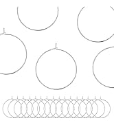 BEADNOVA Wine Glass Charm Rings 60-120pcs Silver Plated 25mm Beading Charm Rings Wine Glass Marke...