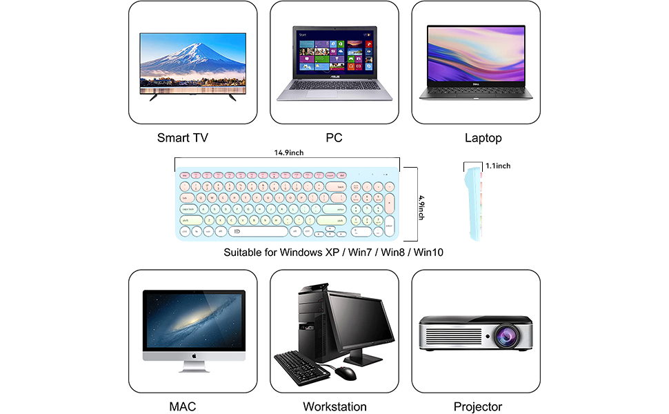 Wireless Keyboard and Mouse Combo