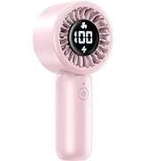 Portable Handheld Turbo Fan with LED Display - Turbocharged 32ft Cooling, Long-lasting 5 Speeds 4...