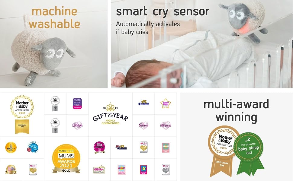machine washable, cry sensor, multi-award winning