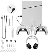 EJGAME Wall Mount Bracket Compatible with PS5 Slim, Stable Metal Wall Hanging Stand with Controll...