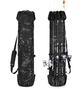 Wowelife Fishing Rod Bag Fishing Rod Case, Durable Folding Oxford Fabric Portable Large Capacity ...