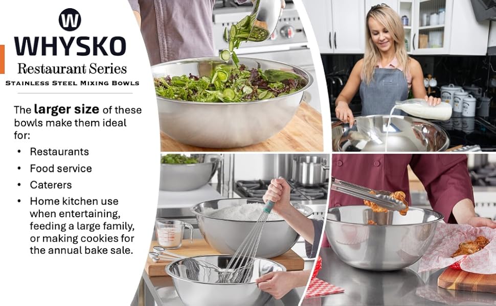 stainless steel mixing bowls