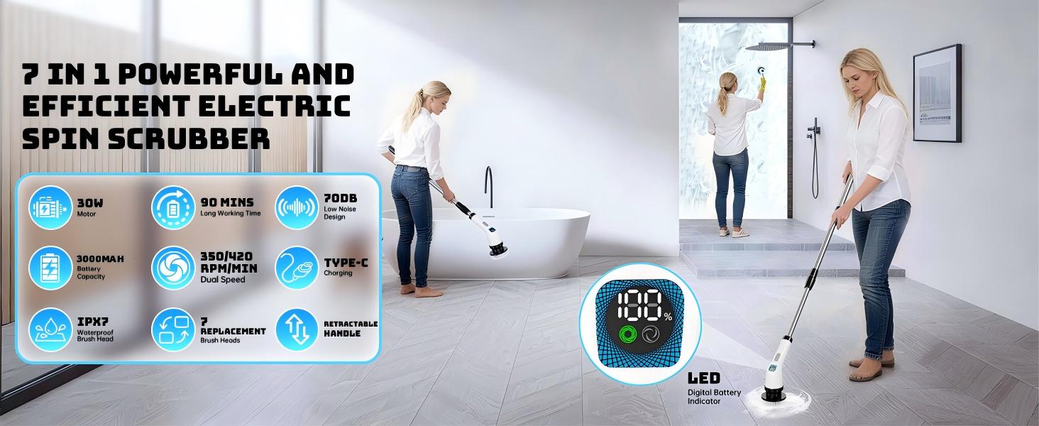 electric spin scrubber