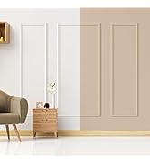 QUEENLINK 3 Sets Peel and Stick Wall Molding Kit, Premade Wainscoting Panels for Interior Wall Mo...