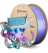 PLA Filament 1.75mm, Silk Pla 3D Printer Filament Rainbow PLA 1kg, Dimensional Accuracy +/-0.02mm...