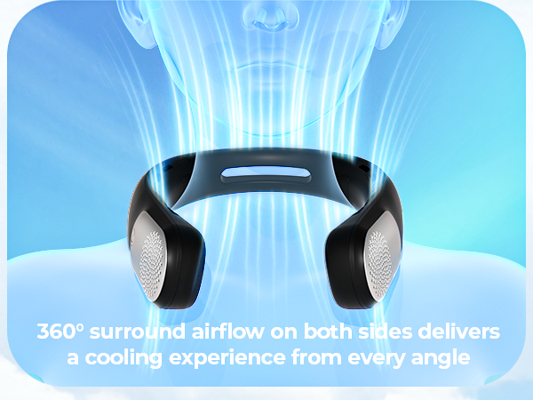 neck air conditioner portable,portable neck fan rechargeable,cooling gadgets for hot weather