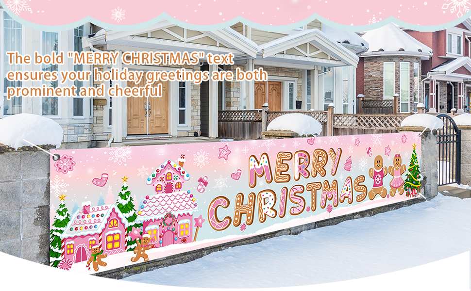 Gingerbread Christmas Large Yard Sign Decoration