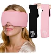 FACEMOON Migraines Relief Cooling Eye Mask: FSA/HSA Eligible - Cold Compress Ice Pack for Puffy E...
