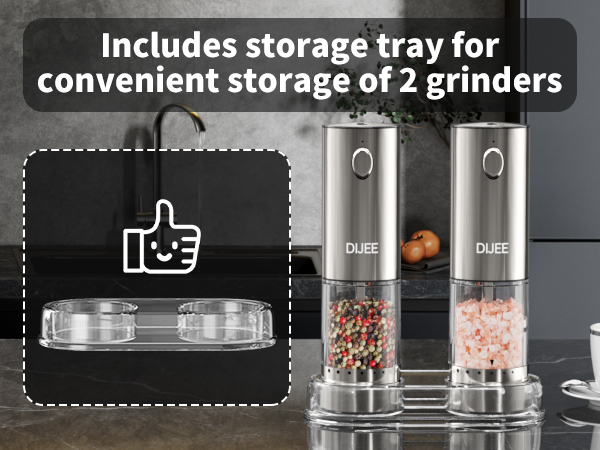 Electric Salt and Pepper Grinder Set