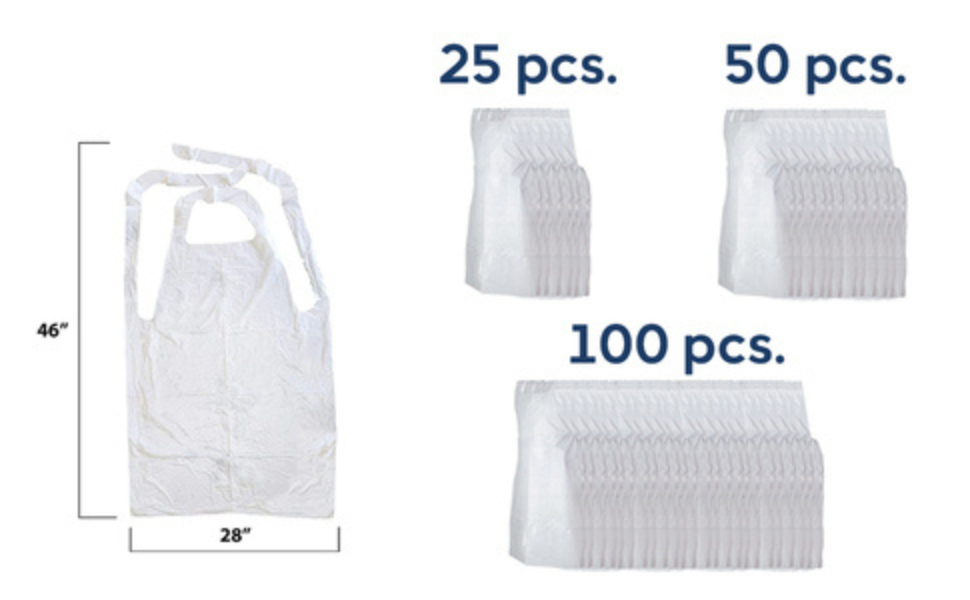MT Products delantal grande transparente de papel para cocina pintura arte catering salud