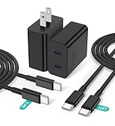 2Port 45W Super Fast Charger Type C for Samsung S25 Ultra/S24, PD3.0 USB C Android Phone Charger ...