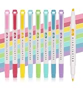 IOMDRWU Pastel Highlighters Set, 8 Pack Highlighters Assorted Colors, Bible Highlighter No Bleed,...