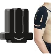 Kinesiology Tape for Shoulder Precut, 12 PCS Shoulder Tape for Pain Relief, Original Cotton Water...