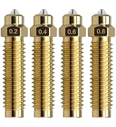 4PCS Centauri Carbon/Centauri Nozzles Kit 3D Printer Extruder Hotend Brass-Hardened Steel Packed ...
