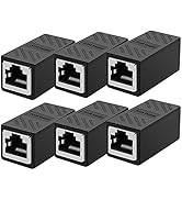 Dingsun RJ45 Coupler Ethernet Coupler Female to Female Compatible Cat7/Cat6/Cat5/Cat5e Network Ca...