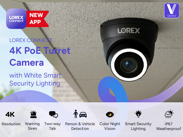 Lorex Connect 4K Wired PoE Turret Camera